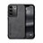 Funda Lujo Cuero Carcasa DY1 para Vivo V27 5G Negro