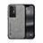 Funda Lujo Cuero Carcasa DY1 para Vivo X70 Pro+ Plus 5G Gris