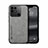 Funda Lujo Cuero Carcasa DY1 para Xiaomi Redmi 10 India Gris