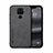 Funda Lujo Cuero Carcasa DY1 para Xiaomi Redmi Note 9 Negro