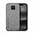 Funda Lujo Cuero Carcasa DY1 para Xiaomi Redmi Note 9S Gris