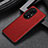 Funda Lujo Cuero Carcasa GS1 para Huawei P50 Pro Rojo