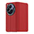 Funda Lujo Cuero Carcasa GS3 para Oppo Find N3 5G Rojo