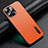 Funda Lujo Cuero Carcasa JB3 para Apple iPhone 13 Pro Naranja