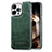 Funda Lujo Cuero Carcasa JD1 para Apple iPhone 16 Pro Max Verde