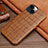 Funda Lujo Cuero Carcasa L01 para Apple iPhone 15 Marron