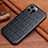 Funda Lujo Cuero Carcasa L01 para Apple iPhone 16 Pro Negro