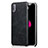 Funda Lujo Cuero Carcasa L01 para Apple iPhone Xs Max Negro