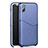 Funda Lujo Cuero Carcasa L05 para Apple iPhone Xs Azul