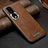 Funda Lujo Cuero Carcasa LD1 para Huawei Honor 80 5G Marron