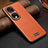 Funda Lujo Cuero Carcasa LD1 para Huawei Honor 80 Pro 5G Naranja