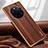 Funda Lujo Cuero Carcasa LD1 para Huawei Mate 50 RS Marron