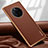 Funda Lujo Cuero Carcasa LD1 para Huawei Mate 50E Marron