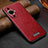 Funda Lujo Cuero Carcasa LD1 para Huawei Nova 11 Rojo