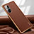 Funda Lujo Cuero Carcasa LD1 para Huawei P50 Marron