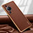 Funda Lujo Cuero Carcasa LD1 para Huawei P60 Marron