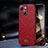 Funda Lujo Cuero Carcasa LD2 para Apple iPhone 15 Plus Rojo