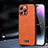 Funda Lujo Cuero Carcasa LD2 para Apple iPhone 15 Pro Max Naranja