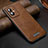 Funda Lujo Cuero Carcasa LD2 para Huawei Honor 100 5G Marron