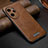 Funda Lujo Cuero Carcasa LD2 para Huawei Honor 100 Pro 5G Marron