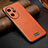 Funda Lujo Cuero Carcasa LD2 para Huawei Honor 100 Pro 5G Naranja