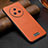 Funda Lujo Cuero Carcasa LD2 para Huawei Honor Magic5 5G Naranja