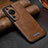 Funda Lujo Cuero Carcasa LD2 para Huawei P60 Art Marron