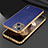 Funda Lujo Cuero Carcasa LD3 para Apple iPhone 15 Azul