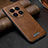 Funda Lujo Cuero Carcasa LD3 para Huawei Mate 50 Pro Marron