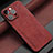 Funda Lujo Cuero Carcasa LS1 para Apple iPhone 16 Pro Max Rojo