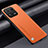 Funda Lujo Cuero Carcasa LS1 para Xiaomi Mi 13 5G Naranja