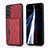 Funda Lujo Cuero Carcasa M03T para Samsung Galaxy S21 FE 5G Rojo