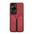 Funda Lujo Cuero Carcasa MT1 para Huawei P60 Pro Rojo