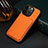 Funda Lujo Cuero Carcasa MT4 para Apple iPhone 15 Pro Max Naranja