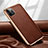 Funda Lujo Cuero Carcasa para Apple iPhone 12 Pro Max Marron