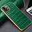 Funda Lujo Cuero Carcasa para Apple iPhone 14 Plus Verde