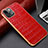 Funda Lujo Cuero Carcasa para Apple iPhone 14 Rojo