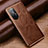 Funda Lujo Cuero Carcasa para Huawei Nova 8 Pro 5G Marron