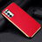 Funda Lujo Cuero Carcasa para Oppo Find X3 Lite 5G Rojo