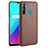 Funda Lujo Cuero Carcasa para Realme C3 Marron