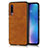 Funda Lujo Cuero Carcasa para Xiaomi Mi 9 Naranja