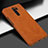 Funda Lujo Cuero Carcasa para Xiaomi Redmi 9 Prime India Naranja