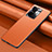 Funda Lujo Cuero Carcasa QK1 para Realme GT Neo6 5G Naranja