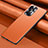 Funda Lujo Cuero Carcasa QK1 para Samsung Galaxy A73 5G Naranja