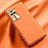 Funda Lujo Cuero Carcasa QK2 para Xiaomi Redmi K40S 5G Naranja