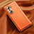 Funda Lujo Cuero Carcasa QK4 para Huawei Honor 60 5G Naranja