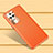 Funda Lujo Cuero Carcasa QK4 para Xiaomi Redmi K50 5G Naranja