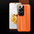 Funda Lujo Cuero Carcasa QK5 para Huawei P60 Pro Naranja