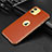 Funda Lujo Cuero Carcasa R01 para Apple iPhone 11 Naranja