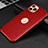 Funda Lujo Cuero Carcasa R01 para Apple iPhone 11 Pro Rojo